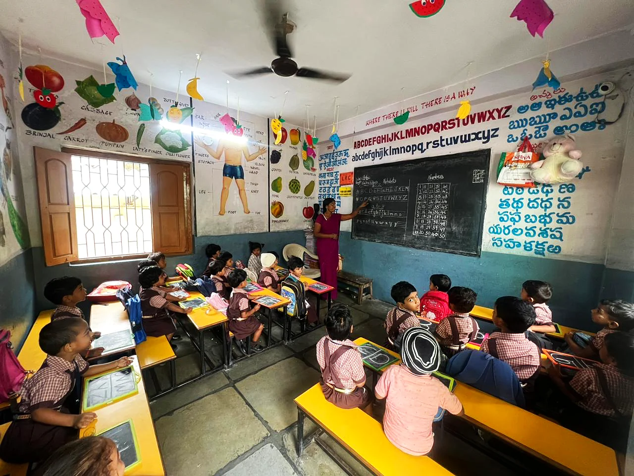 A nursery class in progress