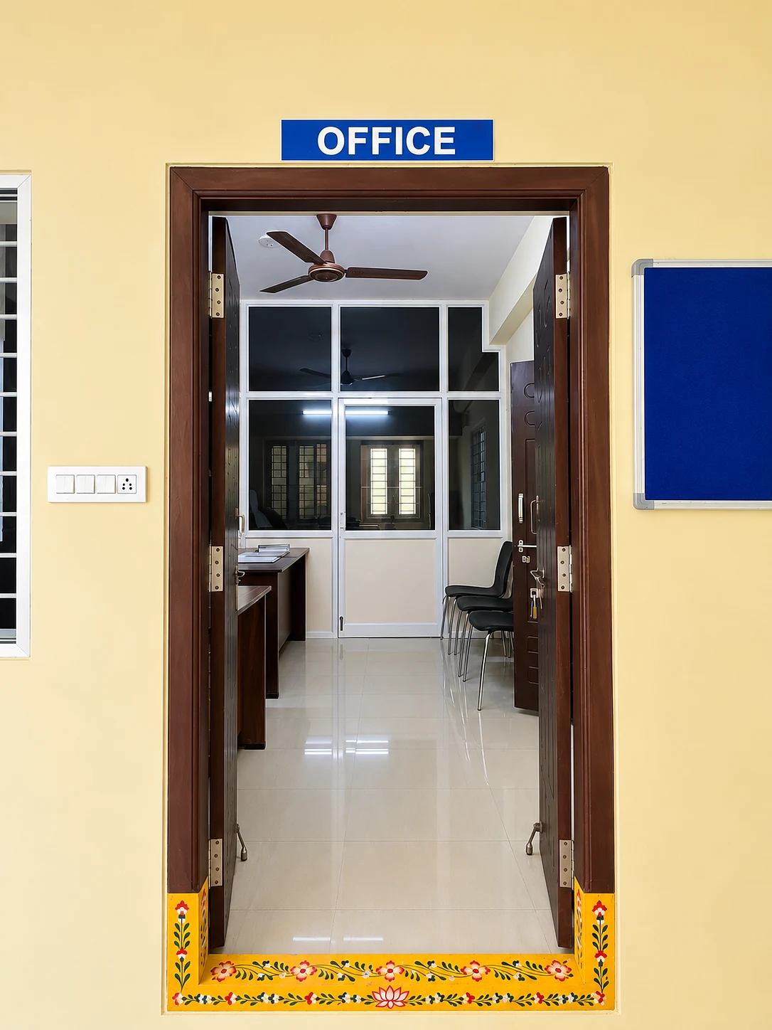 The school reception and front office