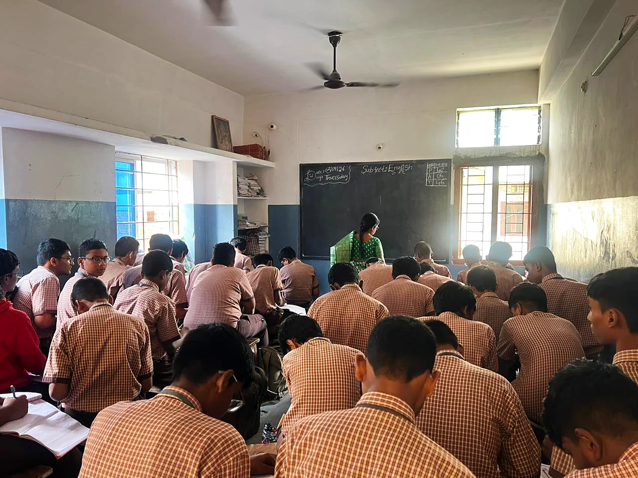 Students focused on their work