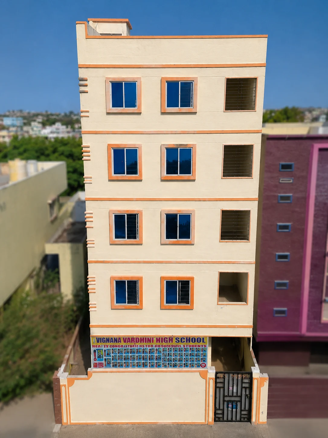 The high school block