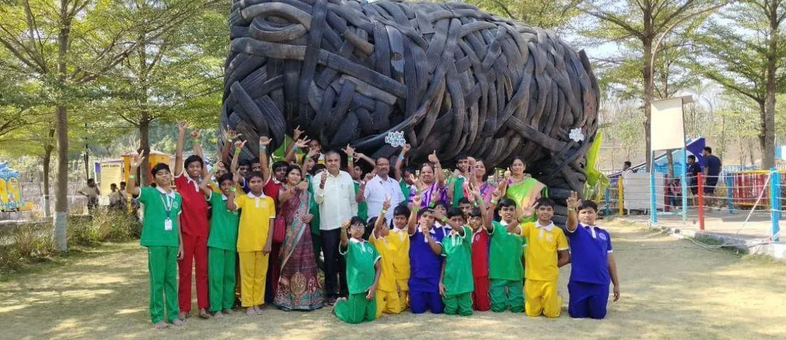 Students on a school excursion