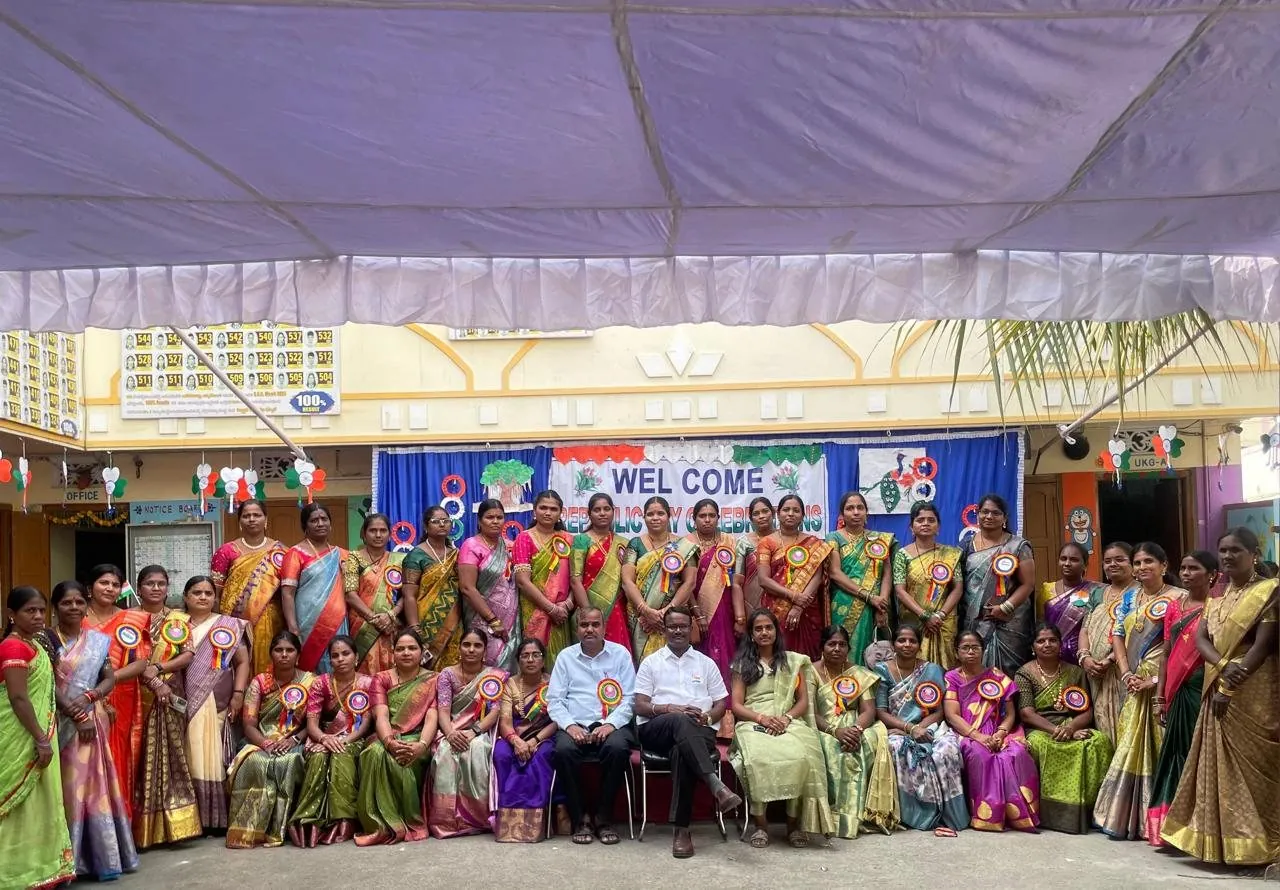 The teachers of Vignana Vardhini High School